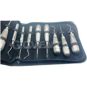 Ensemble d'instruments de chirurgie dentaire manuels de qualité supérieure avec curette Gracey et élévateur radiculaire en acier inoxydable CE - Product Image 2