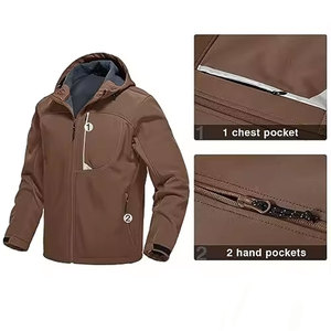 Econex Sports Outdoor Sport <b>Softshell</b> <b>Jackets</b> Mesh Breathable Quick-Dry Windproof Hooded <b>High</b> <b>Visibility</b> Winter Camp Hiking - Product Image 1