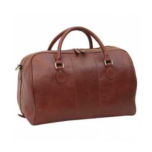 Sac de voyage polyvalent en cuir véritable, sac de week-end rétro, grande capacité, léger, fait main, bagage à main avec fermeture éclair - Product Image 1