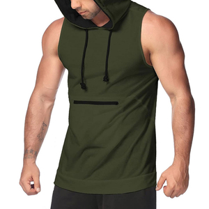 Sweat à capuche de sport pour homme, décontracté, écologique, respirant, en molleton de coton/polyester, grande taille, couleur unie - Product Image 4