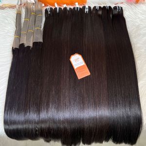 Extensiones de Cabello Humano Natural Negro Virgen Vietnamita de Primera Calidad, Grado Remy, Tejido a Máquina, Doble Trama, 100g, Color Hueso - Product Image 5