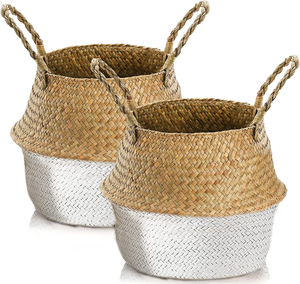 Handmade Seagrass <b>Belly</b> <b>Basket</b> Natural Woven Storage <b>Basket</b> for Home Decor Wholesale Manufacturer Vietnam - Product Image 4