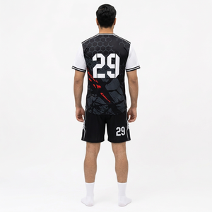 Conjunto de Camiseta de Fútbol Unisex Número 29, Cuello Redondo, Manga Corta, Absorbe la Humedad, Ajuste Atlético, 100% Poliéster, Nombre y Números del Equipo Personalizables - Product Image 2