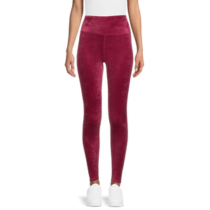 Leggings de Terciopelo de Cintura Alta, Largos, de Color Sólido, Elásticos, Tejidos, Ropa Deportiva para Mujer, Pantalones de Yoga - Product Image 2