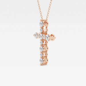 Collar con Colgante de Diamante Cultivado en Laboratorio, Corte Redondo, 3/4 CTW, Clásico y Brillante, Joyería Fina, Regalo para Mujer - Product Image 1