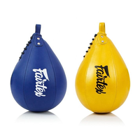 Sac de frappe lourd Fairtex, ballon de vitesse en cuir PU, écologique, rapide, bleu et jaune, personnalisé, pour l'entraînement de boxe, utilisation universelle