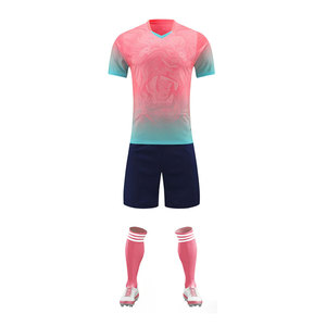 Custom High Quality Unisex Soccer Uniform Kit New Design for Collar Full Set 100% Polyester Quick Dry Factory Original <b>Hot</b> - Product Image 6
