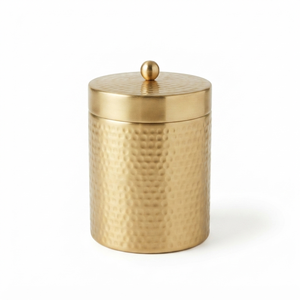 Hammered Brass Storage Canister with Lid Decorative Kitchen Counter <b>Jar</b> for Coffee Tea Sugar <b>Cookies</b> Dry Food Container OEM - Product Image 1