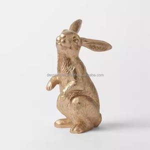 Escultura de conejo Artesanía de metal Decoración Figura Casted Rabbit Event Supply by Decor IMPEX - Product Image 4