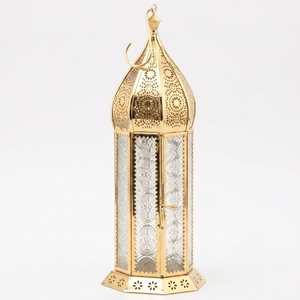 Brass Moroccan Candle <b>Lantern</b> Holder Metal Hanging <b>Hurricane</b> <b>Lantern</b> Home Decor Wedding Ramadan Table Centerpiece Gift Light - Product Image 1