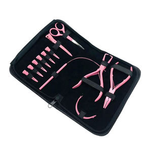 Custom Colour Stainless Steel <b>Plastic</b> Hair Extension Kit Pliers Pulling Hook <b>Beads</b> Tool Regal Impex - Product Image 6