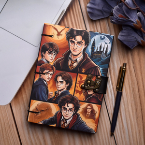 <b>A5</b> Premium Handmade Paper Notebook Lock Diary 200 Pages Double Side Writing Fantasy Character Art Design Journal Gift Stationery - Product Image 5