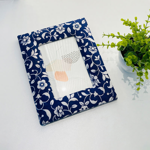 Handmade Classic Dark Blue Lace Photo <b>Frame</b> with Elegant Mirror Design Customized Logo Option - Product Image 3