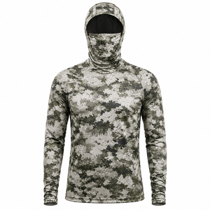 Men's UPF 50+ Performance Fishing <b>Hoodie</b> Quick Dry Long Sleeve <b>Thin</b> Polyester Microfiber Hunting Jacket Embroidered Autumn - Product Image 2