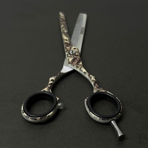 Professional Salon Stainless Steel Sharp Barber Thinning <b>Scissors</b> Customized Printed Hair Cutting Tools for Hairstylists - Product Image 4