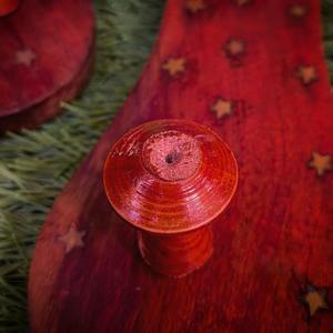 Sandalias Khadaun de Madera Hechas a Mano, Sandalias Paduka Rojas, Calzado Tradicional para Yoga, Meditación y Templo, Venta al Por Mayor - Product Image 3