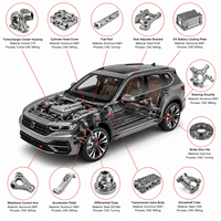 Pièces CNC personnalisées de haute précision pour l'intérieur de voiture, bouton d'infodivertissement