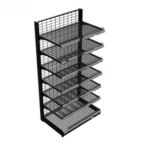 Exhibidor Vertical de Metal Resistente para Comercios, Acabado Pulido, de Una Sola Cara, para Supermercados, Superventas - Product Image 1