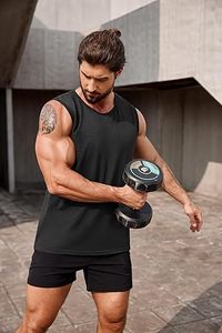 Débardeurs en coton de haute qualité pour hommes – Idéaux pour l'été, la gym, le fitness, la musculation – Respirants, tricotés, décontractés et sportifs – Motif numérique - Product Image 3