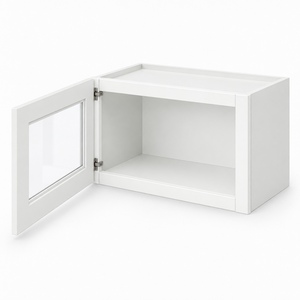 Gabinete de pared con puerta de vidrio personalizado de 21 x 12 pulgadas, blanco, estilo Shaker, RTA, directo de fábrica en Vietnam - Product Image 3