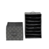 MA26 Ensemble de boîtes de rangement en toile personnalisables, écologiques et durables, lot de 2, organisateurs pliables pour vêtements, jouets d'enfants, salon, prix d'usine