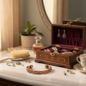 Brazalete de Latón Hecho a Mano para Hombre y Mujer - Brazalete Abierto Ajustable con Alambre Trenzado - Joyería Vintage de Estilo Celta - Product Image 2