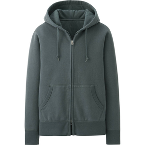 Unisex Hooded Zip-Up Sweatshirt Solid Color French Terry Leather Casual Winter Regular Fit Pocket Design Breathable Eco-Friendly - Product Image 1