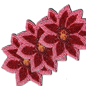 Sous-verres de table perlés d'art de qualité supérieure, base antidérapante, motif floral carré, idéal pour la décoration de cocktails et comme idée cadeau - Product Image 2