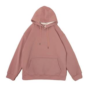 Sudadera con capucha de forro polar para hombre, estilo otoñal, holgada, de color liso, a la moda, venta al por mayor, personalizada - Product Image 1