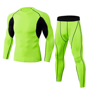 Ensemble de survêtement de compression OEM en gros pour hommes et femmes, avec logo personnalisé, séchage rapide, pour la gym et l'entraînement - Product Image 4
