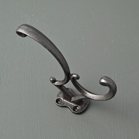 Porte-manteau mural vintage en fonte, à un seul niveau, durable, style sculpté, pliable et réglable, pour fixation derrière une porte