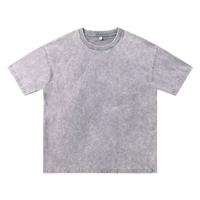 T-shirt en coton uni surdimensionné pour homme, manches courtes, col rond, style streetwear décontracté, coupe classique, tricot jersey, design uni