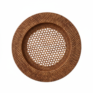 Round Woven Natural Rattan Charger <b>Plates</b> for Dining Table Wedding Event Boho Rustic Decor Heat Resistant Dinner <b>Mats</b> - Product Image 4