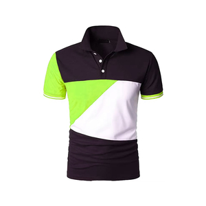 Polo colorblock élégant à manches courtes, respirant, en tricot, vêtements de sport personnalisés, vêtements d'été modernes, polos de golf - Product Image 4