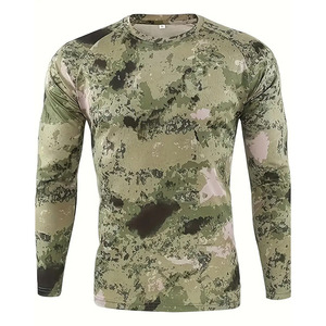 Custom Camo Hunting Shirt for Men Breathable Polyester Hunting Apparel Heat Transfer Printed Outdoor Hunting <b>Top</b> OEM - Product Image 1