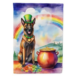 Drapeau de jardin Malinois belge St Patrick's Day Bannière décorative multicolore pour patio Illustration de boîte aux lettres Drapeau pour parterres de fleurs - Product Image 1