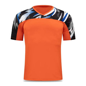 เสื้อฟุตบอลผู้ชายแบบสั่งทำพิเศษ แขนสั้น ผ้าโพลีเอสเตอร์ตาข่าย 100% แห้งเร็ว แบบซับลิเมชั่น - Product Image 2