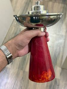 Brûleur à Bakhoor en résine rouge et métal, prix d'usine, porte-encens arabe Mubkhar pour la décoration de la maison, les mariages et le Ramadan - Product Image 1