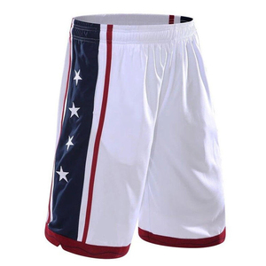 Short de bain pour homme à séchage rapide, imprimé drapeau américain, en polyester par sublimation, décontracté, taille mi-haute, fermeture élastique, longueur courte - Product Image 1