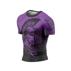 Rashguard de compression MMA respirant à séchage rapide avec logo personnalisé pour arts martiaux et grappling - Product Image 3