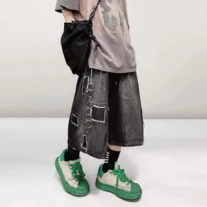 Shorts cargo camouflage pour homme, taille mi-haute, cordon de serrage, style streetwear, pantalon capri avec poches, tissu polyester respirant - Product Image 5