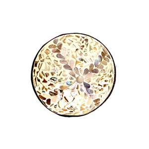 Bol de noix de coco incrusté de nacre fait à la main Objet décoratif élégant Souvenir - Product Image 6