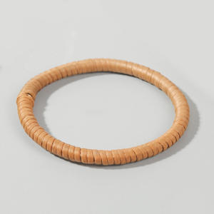 Bracelets en rotin de qualité supérieure, bijoux fins faits à la main, bracelets tressés naturels. - Product Image 2