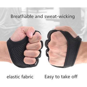 CrossFit Workout Gloves <b>Half</b> Finger Anti <b>Slip</b> Weight Lifting Gym Training Breathable Palm Protection Polyester Fitness - Product Image 5