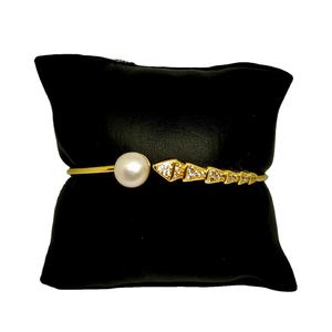 Bracelet pour femme en perles d'eau douce de qualité supérieure, avec design plaqué or, pour les occasions spéciales ou les mariages, provenant d'un fournisseur indien. - Product Image 5