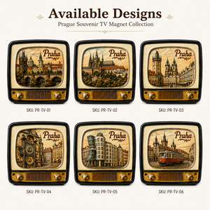 Produttore all'ingrosso oggetti artigianali in resina a forma di <span class=keywords><strong>TV</strong></span> Praha architettura del paesaggio magneti da frigorifero souvenir turistici magnetici - Product Image 3