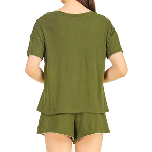 OEM Services Top Seller Women <b>Twin</b> <b>Sets</b> for Summer Wear 100% Cotton Made Women T-Shirt and Shorts <b>Set</b> with custom size - Product Image 2