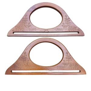 Poignée en bois écologique solide pour sacs, artisanat en bambou et en bois fait à la main pour les cadeaux et les travaux manuels - Product Image 1