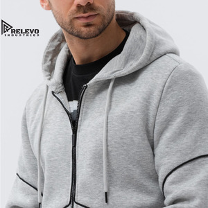 Sweat à capuche personnalisé à fermeture éclair intégrale en molleton épais, coupe classique, 100 % coton, imperméable, écologique, vente en gros, streetwear - Product Image 2