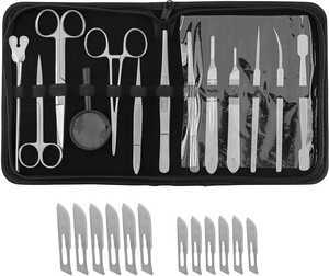 Kit de dissection certifié CE avancé, ensemble d'instruments de laboratoire de biologie, réutilisable, pour l'anatomie, scalpel en acier inoxydable par Dentavex - Product Image 3
